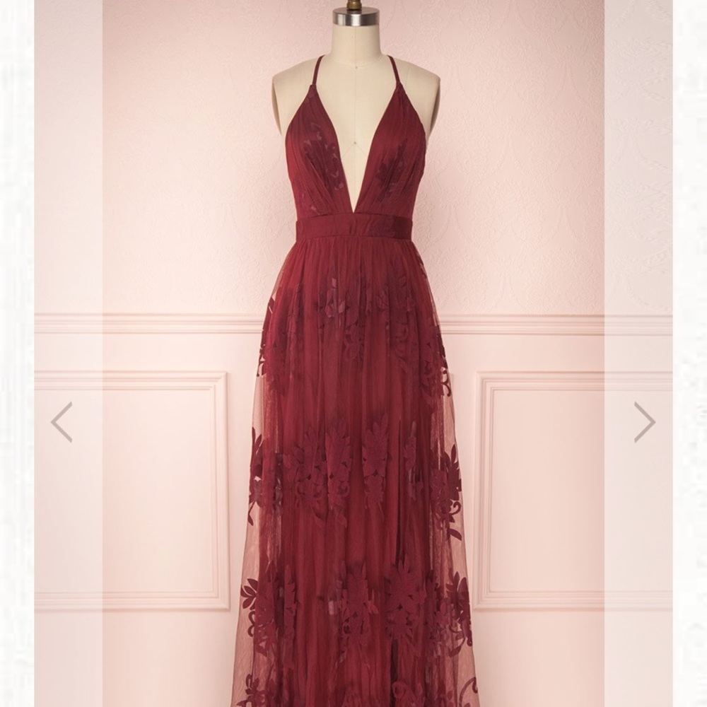 Kailania Burgundy Maxi Dress - Picture 1 of 7